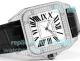 Swiss clone Cartier De Santos 100th Anniversary White Face Roman Watch Diamond-set (3)_th.jpg